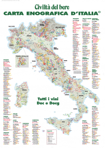 Italian wine DOC: the map